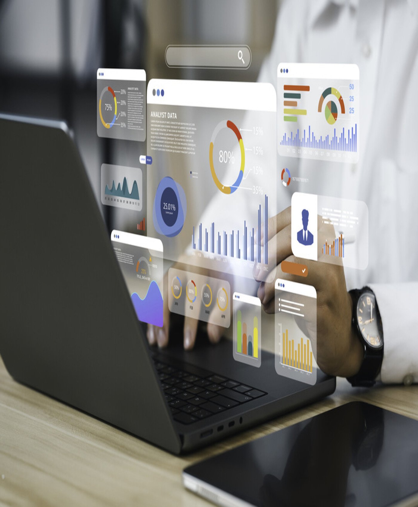 Advanced Audience Segmentation for Precision Targeting​. Image shows a laptop and various channels used for precision targeting in email marketing.