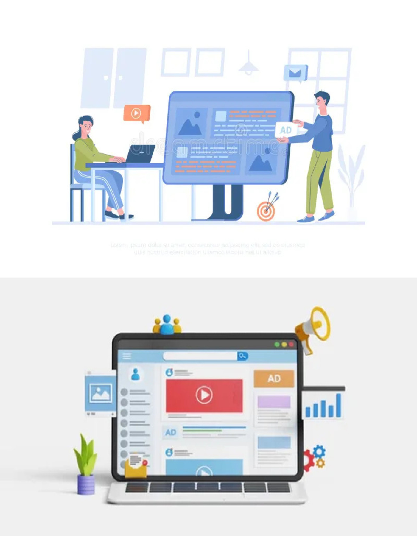 Video SEO and Optimization. Image shows different aspects of Video Marketing in Digital Marketing Platforms.
