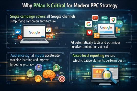 PMax is critical for modern AI-powered PPC services strategy