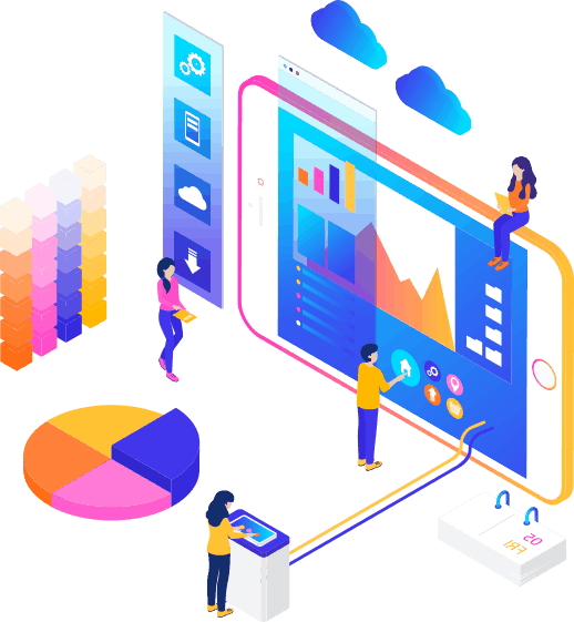 Shows an image of illustration where different processes are included by the best digital marketing company in Melbourne.