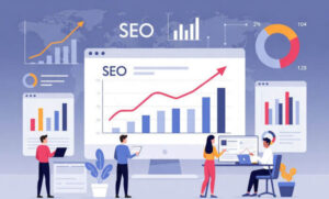 Shows an image of various process involved for SEO in a digital marketing company in Melbourne.
