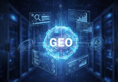 Business appearing in AI-generated search results through Generative Engine Optimization (GEO), with ChatGPT and AI search platforms displaying trusted recommendations and answers.