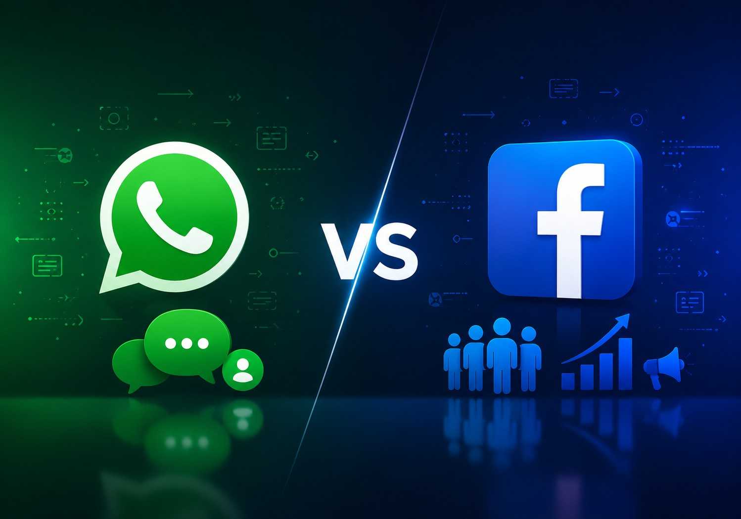 WhatsApp Ads vs Facebook Ads comparison for lead generation and customer engagement